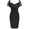 Ocstrade Black Bandage Dress Ankomst Off Shoulder Sexy Bodycon Summer Women Mesh Night Club Party 210527