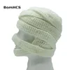 BOMHCS Novetly Cool Zombie Mask Make Bandage 100% Handmade вязаная забавная шапка Hat 220210