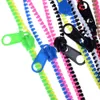 Lysande Zip Armband Bangles Metal Zipper Rainbow Fidget Leksaker Barn Smycken Gift Färg Armband Studenter Populära Fashioin Armband Dekompression Toy