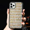 Luxe Bling Glitter Sparkle Cases Crystal Glass Full Diamond Bumper 2 in 1 TPU PC Shockproof Cover voor iPhone 12 11 PRO XR XS MAX X 8 7 6 SE2