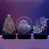 5D DIYダイヤモンド絵画LEDランプナイトライトスノーマンスペシャルダイヤモンドモザイク刺繍クリスマスギフトホーム装飾新年