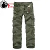 4 Color Arrival Mens Fashion Military Multi Pocket Cargo Pants Casual Straight Long Baggy Combat Trousers Large Size 210518