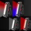 Bike Waterproof Rear Tail Light LED Bright Warning Lights IPX5 Waterproof USB Rechargeable Bicycle Taillight a083227192