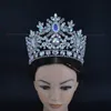 Pageant Crowns Nieuwe Rhinestone Crystal AB Silver Miss Beauty Queen Bridal Wedding Tiaras Princess Headress Fashion Hair Sieraden Crown MO225