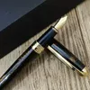 2021 Penne stilografiche Dupont nere dorate per ufficio e forniture scolastiche per la scrittura Regalo di lusso Consiglia Pen9395143