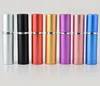 Aluminium parfymflaska 5 ml Refillerbar glas aluminiumsprayer Tom kosmetisk injektionsflaska Atomizer