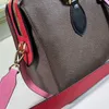 Bolsa de design clássico bolsa retro bolsa de bolsa de carta de impressão de letras mulheres malas de ombro padrão python couro genuíno cinta removível m41454