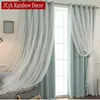 Japanese Romantic Blackout Curtain For Living Room Girls Bedroom Blackout Curtains For Window Curtains Party Tulle Drapes Panels 210712