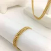 Monlansher minimalistisk guldfärg platt kedja armband texturerat titan stålarmband mode street stil smycken för kvinnor
