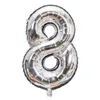 Numero da 32 pollici Palloncini in foglio di alluminio Decorazione per feste Forniture Oro rosa Argento Cifre Figura Palloncino Bambini Adulti Compleanno Deco4886879