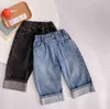Herfst jongens losse effen kleur alles-match jeans baby meisjes mode zachte denim broek 1-7Y 210508