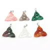 32x35mm Triangle Loop Quartz stone Pendant Reiki healing Crystal Charms for Necklace jewelry making