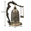 Intagliato Antico Cina Bell Antiquariato Asiatico Rame Ottone Buddha Buddismo Arti Statua Orologio In Ottone dropshipping