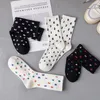 Leuke nummers print sokken dames meisje casual katoenen ademende sok voor cadeau feestmode kousen van hoge kwaliteit