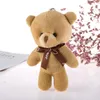 12cm Kids Plush Pendant Diy Bow Tie Bear Pendants Lovers Stuffed Animals Figure Birthday Present Plush Dolls Gift Toys