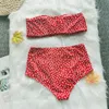 Swimwwear pour femmes Sexy Polka Dot Bikini High Waited Triangle Massuit de maillot de bain Femmes 2 pièces Bathring Suit 2022 Blessles