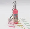 Résine bière bouteille de vin porte-clés couleur assortie pour femmes hommes sac de voiture porte-clés pendentif adhésions cadeau de fête de mariage GC769