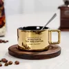 Europese en Amerikaanse stijl koffiekopje met schotellepel set huishoudelijke drinkgereedschappen keramische capaciteit 110ml