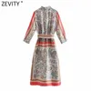 Kobiety Vintage Red Paski Patchwork Totem Kwiatowy Print Bow Sashes Koszula Sukienka Kobiet Chic Side Split Slim Vestidos DS8138 210416