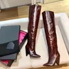 Fashion boots luxury design over the knee sexy slim tapered heel banquet Christmas