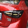 المصابيح الخلفية التصميم للسيارة ل Mazda 3 Axela Sedan 2014-2018 LED الذيل ضوء DRL مصباح بدوره إشارة خلفي عكس الفرامل وقوف السيارات