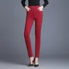 High Waist Korean Elastic Leggings Women Joker Slim Close Plus Size Pencil Pants Solid Autumn Trousers 7079 50 210417