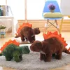 40 ~ 110 cm Lebensechte Tyrannosaurus T-Rex Triceratops Gefüllte Dinosaurier Plüschtier Weiche Stehende Grün Braun Dino Kinder Weihnachtsgeschenk 210728