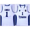 Nikivip Men Lamelo Ball #1 Liangelo Ball #3 Lithuania vytautas koszulka koszykówki niebieskie białe koszulki haftowe rozmiar x-2xl