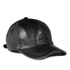 Winter Genuine Leather Man Hat Male Duck Tongue Sheep Skin Outdoor Leisure Baseball Caps Fashion Crocodile Pattern Chaepu