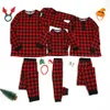 Family Christmas Grid Printing Suit Clothing Kids Mommy and Me Clothes Mother Daughter Father Baby Matching Outfit 210429
