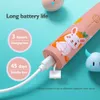 Children Toothbrush Cartoon Pattern Kids with Replace The Toothbrush Head Ultrasonic Electric Tooth Brush