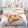 Наборы постельных принадлежностей 3D Прекрасный коричневый питомочный набор для собаки стеганое одеяло/одеяло полное двойное король размер 203x230 см. Кровать для кровати.
