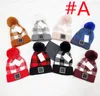 High-end Designer Marka Double Letter Printing Cashmere Beanie Kapelusze Moda Damskie Leopard Drukuj Czapki Czapki Tie-barwnik Mieszany Kolor Zagęścić Ciepły Pompom Wełny Kapelusz