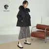 FANSILANEN taille haute imprimé zèbre rayé jupe plissée femmes automne hiver élégant longue femme streetwear vintage 210607