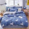 4pcs/set Breathable Bedding Textile Thin Section Quilt Cover + Bed Sheet + 2pcs Pillowcase For King Queen Double Bed Hot F0493 210420