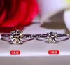 Pierścienie klastra KJjeaxcmy Fine Jewelry Mosang Diamond 925 Srebrny Srebrne Kobiety Pierścień Wsparcie Test Test Sprzedaż Sprzedaż