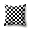 Geometryczny czarno -biały wzór poliestrowy Poduszka Poduszka Dekoracja Dekoracja kawiarnia biuro lunch Break Pillowcase Poduszka/dekorati