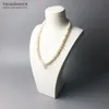 Collier Perle D'eau Douce Charme Transporteur Brin Argent Bijoux De Mode Europe Style Glam Bijoux Cadeau Pour Les Femmes Ami