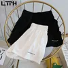 Plus Size Simple Sports Casual Shorts Dames Hoge Taille Losse All-Match Fitness Running Gym Short Pants Summer 210427