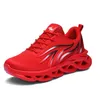 Rdw18 zapatos deportivos al aire libre hombres zapatillas ligeras de zapatillas de deporte de la llama volando woven outdoosr malla agradable jogging caminar rojo negro