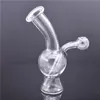 Detachable Glass oil wax Bong mini portable Removable recycler dab rig for smoke with oil burner pipe and metal smoking bowl Easy clean