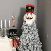 Christmas Decorations 1Pc Nutcracker Top Hat Xmas Tree Topper For Party Home Bedroom Living Room Table Decor Festival Holiday