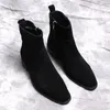 Men Boots Genuine Leather Suede Boot Shoes For Winter Work Chelsea Design Casual Male Footwear Fashion Gift 2021 New Arrival