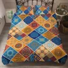 Czechy Patchwork Duvet Cover Set Boho Mandala Pościel dla dorosłych Bedcloth 2/3 Sztuk Queen King Twin Rozmiar łóżko 210615