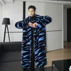 IEFB Autumn and winter comfortable fur fabric long coat men's mid length blue Zebra pattern warm single button clothes 9Y4694 210524