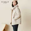 Vimly Hiver Vestes Courtes Femmes Mode Lâche Épais Chaud Poches Parkas Dames Casual Rembourré Manteaux Femme Outwear 50066 210923