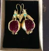 Dangle & Chandelier 2021 Women's Accessories Earrings Pomegranate Gold Crystal Hanging Fashion