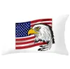 La dernière taie d'oreiller 30X50CM, sélection de style de motif blanc de la fête de l'indépendance américaine, articles ménagers texturés, prend en charge le logo personnalisé