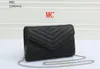 Top quality Leather Fashion designer Crossbody bag Metal Silver chain Handbags Flip cover wallet purse diagonal women Shoulder Bags M41258