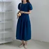 Różowy Maxi Sukienka Koreański Damskie Seksowny Krótki Rękaw Summer Casusal Loose Plus Size Dresses dla kobiet 210602